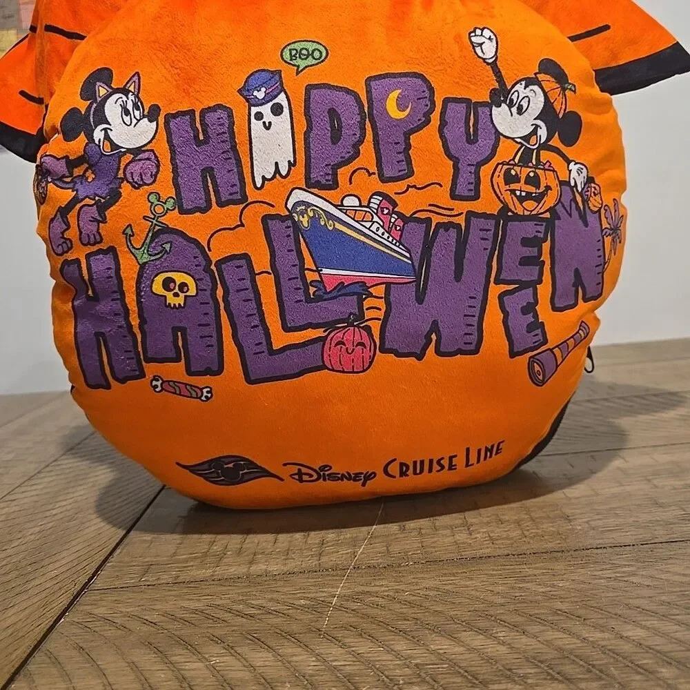 Disney Cruise Line Happy Halloween Pillow Mickey Mouse Pumpkin Jack-o-lantern